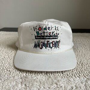 VINTAGE FUNNY SAYING OLD AND MAGNIFICENT SNAPBACK ROPE HAT OSFA TRUCKER CAP
